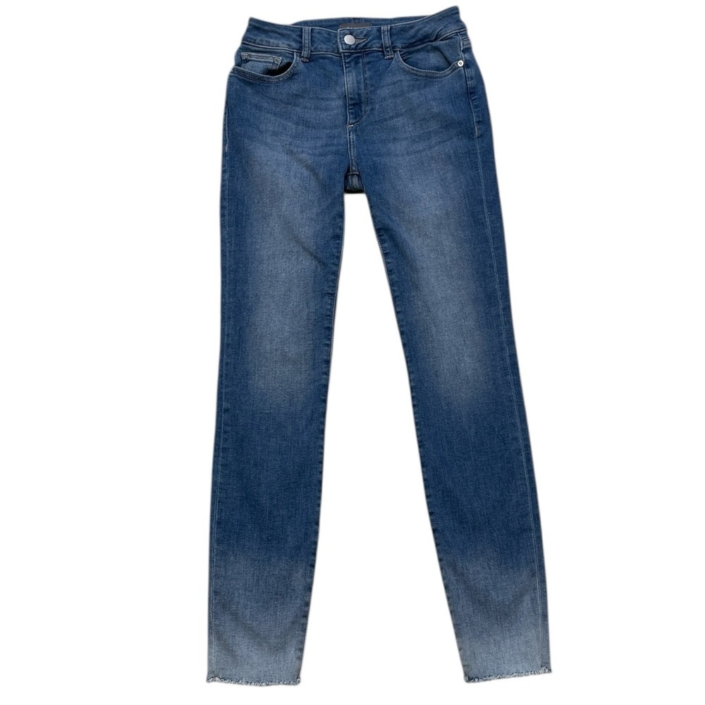 DL1961 Blue Women's Jeans Ombre Raw Hem Skinnies Size 27